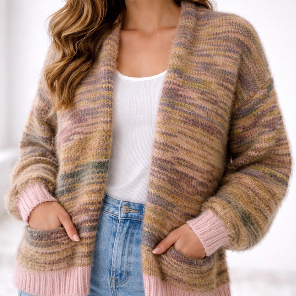 Kimchi Blue Pastel Striped Cardigan